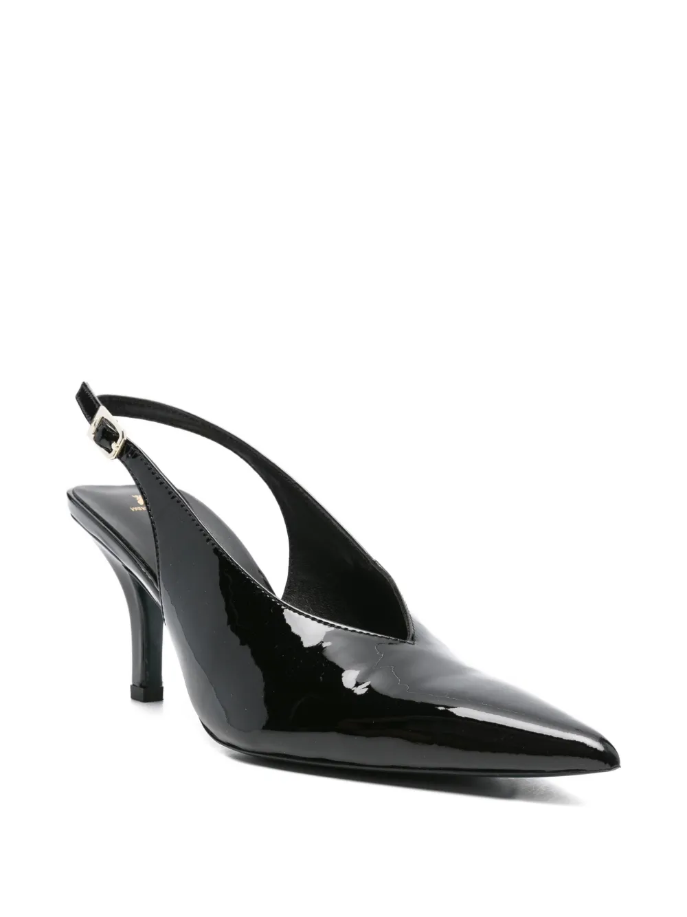 Patrizia Pepe 80mm Slingback Pointed-toe Pumps In Black