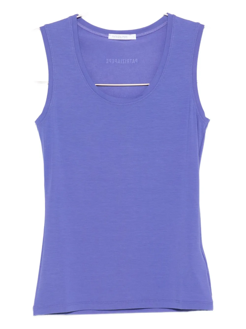 Patrizia Pepe U-neck Fly-detail Tank Top In Purple