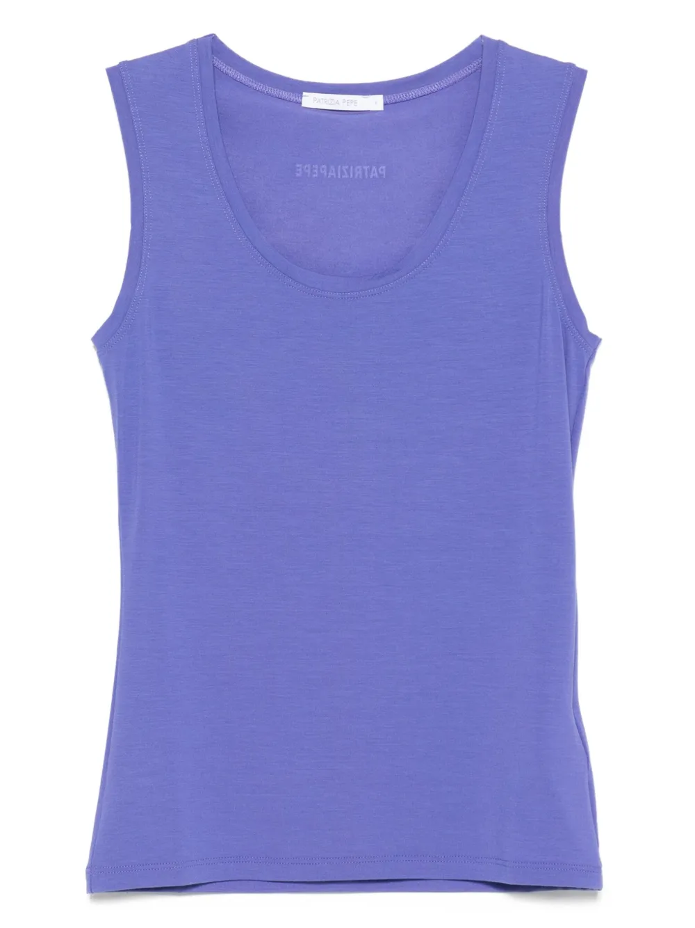 Patrizia Pepe Tanktop met U-hals en vliegdetail Paars