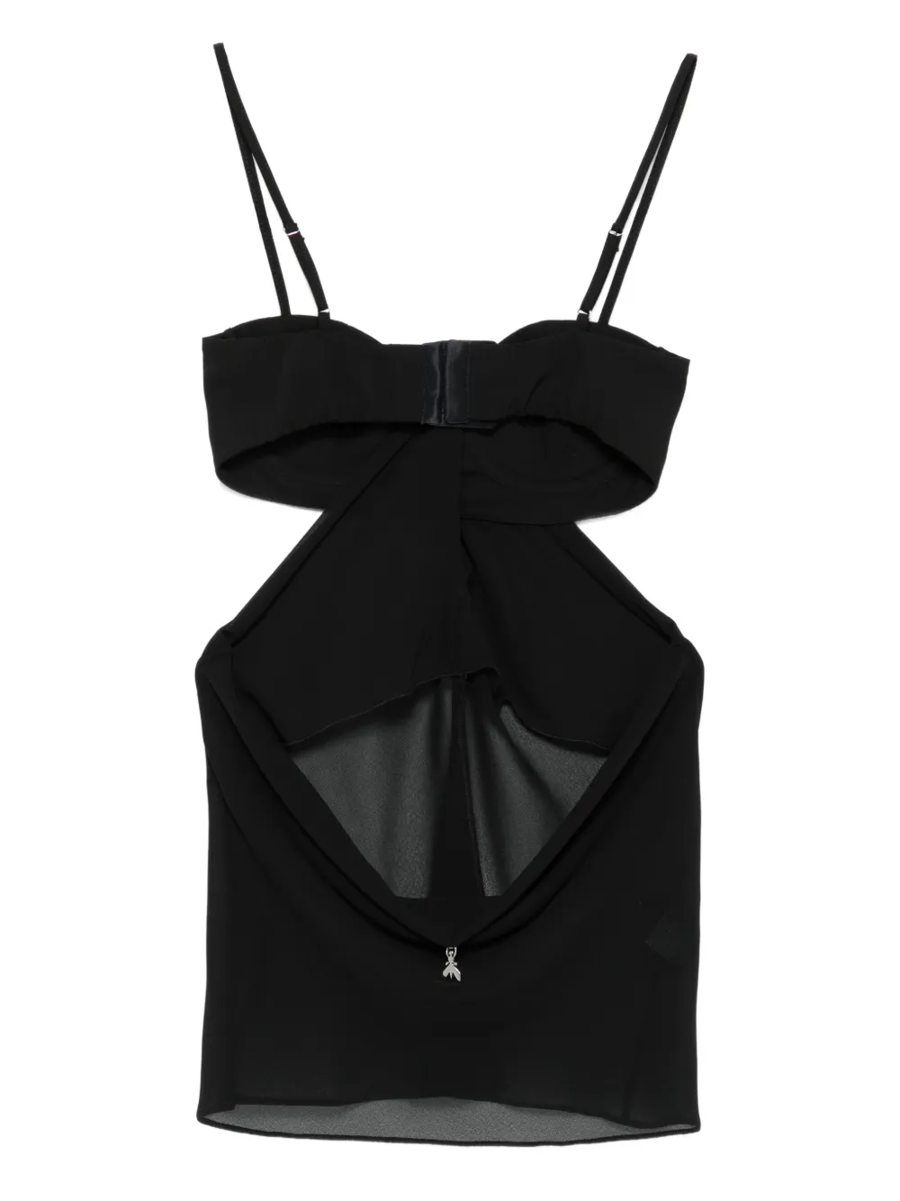 Patrizia Pepe draped-detail top - Zwart
