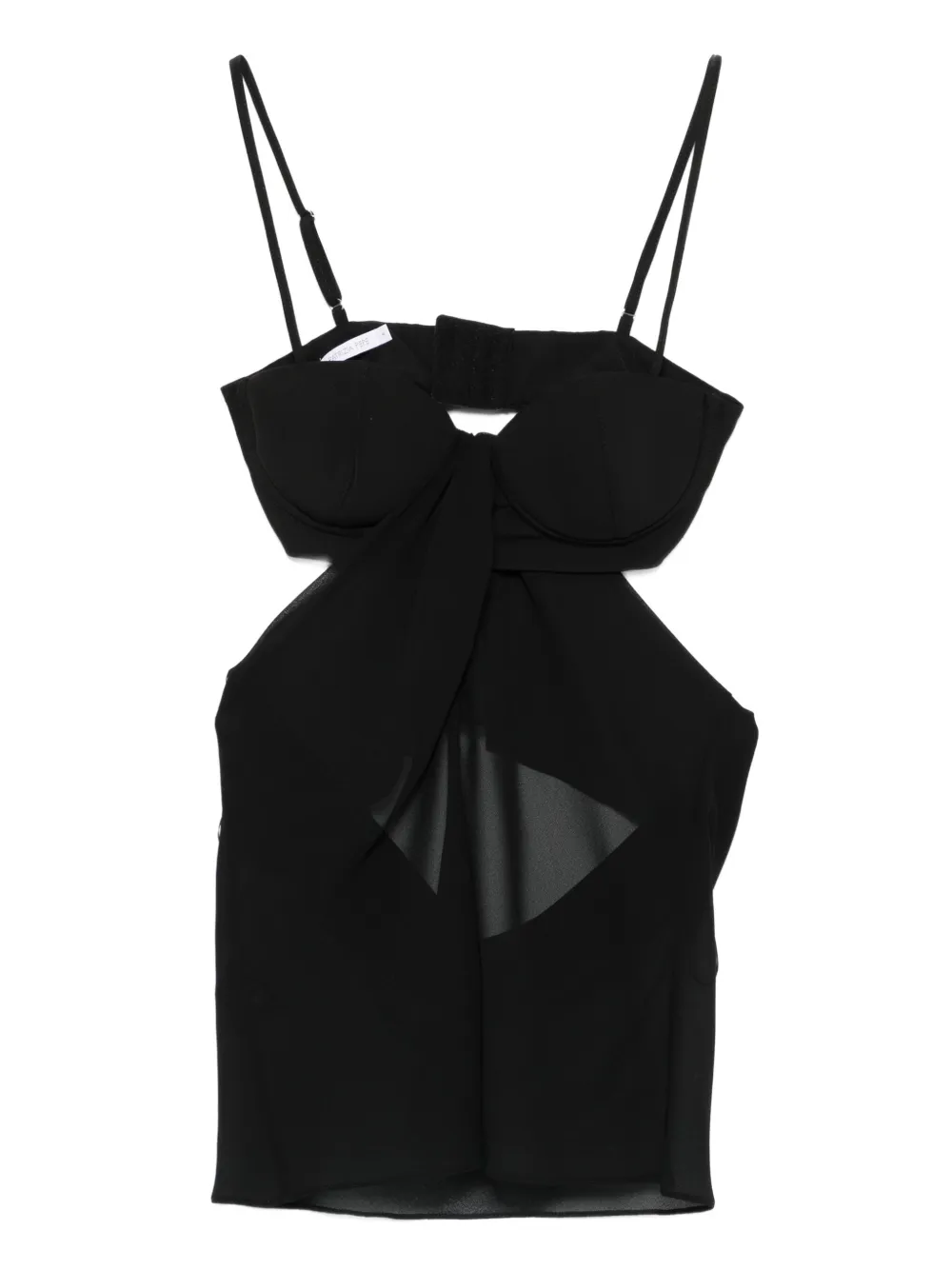 Patrizia Pepe Top met gedrapeerd detail Zwart