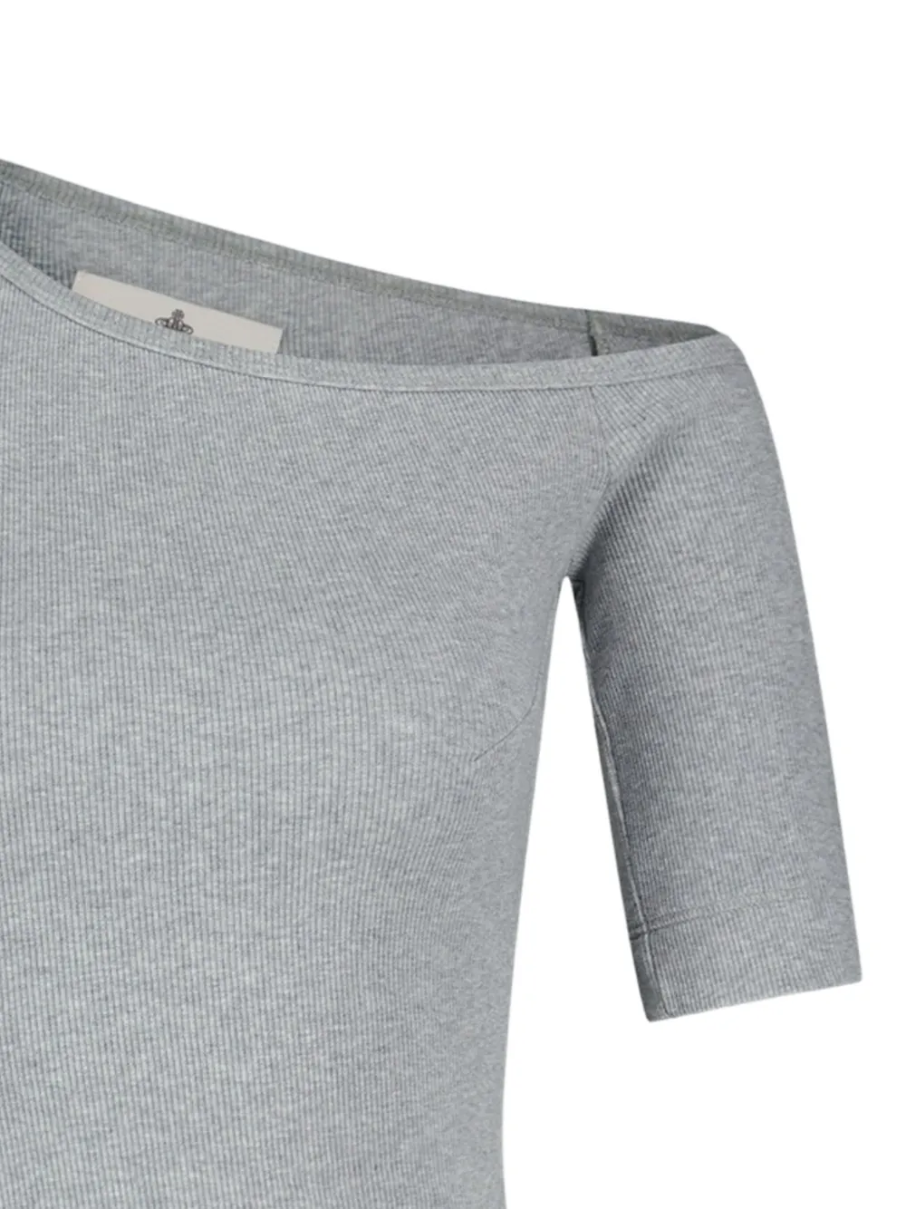 Vivienne Westwood asymmetrical-ribbed T-shirt Grijs