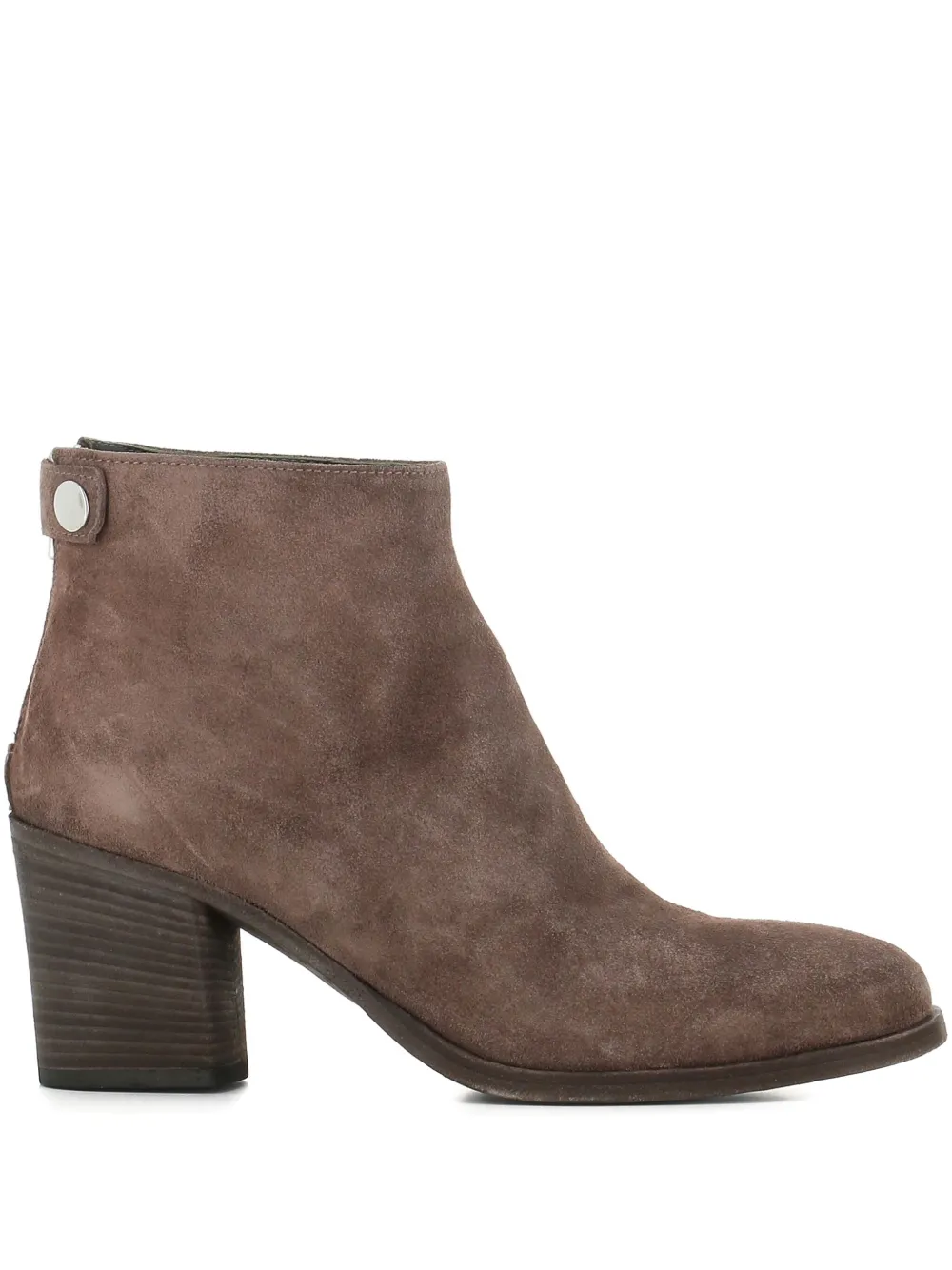 zip-detail block-heel ankle boots