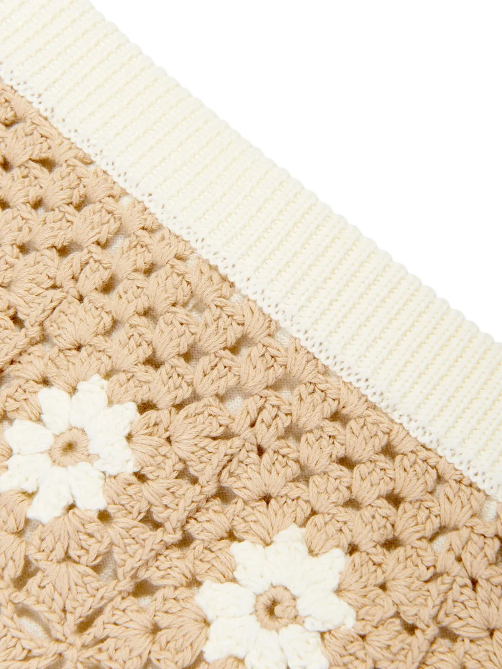 ZIMMERMANN Kids crochet flower shorts Beige