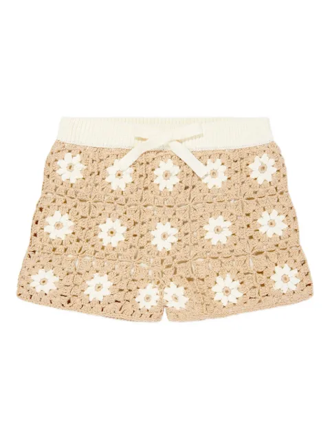 ZIMMERMANN Kids crochet flower shorts