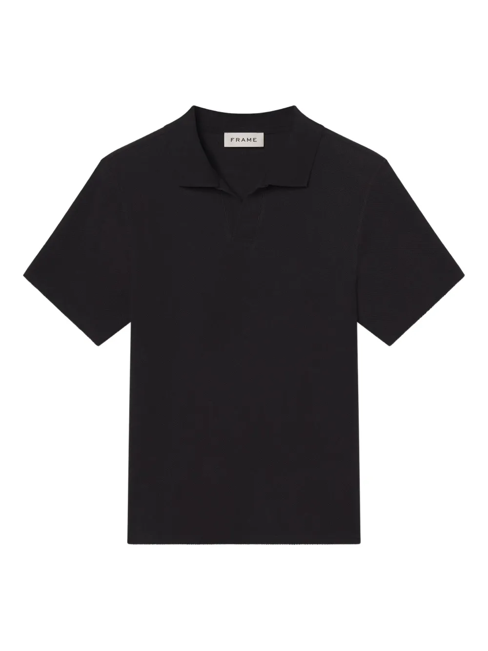 FRAME open-collar T-shirt - Nero