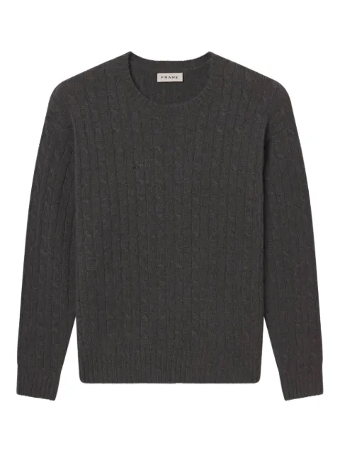FRAME cable-knit crew-neck knitwear
