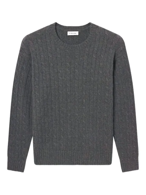 FRAME cable-knit crew-neck knitwear