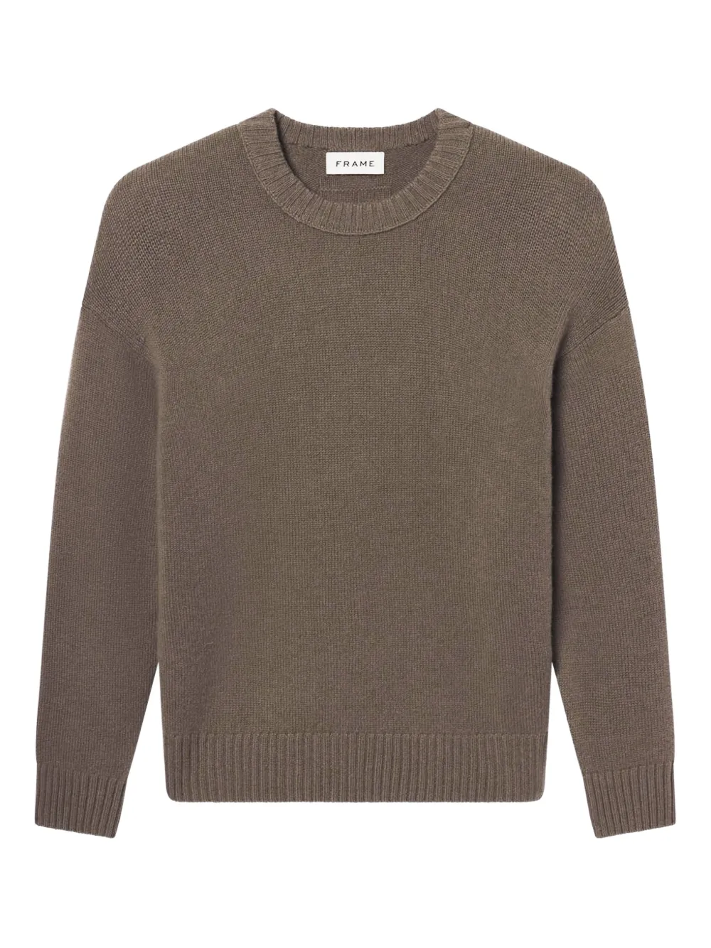 Frame Ribbed-knit Sweater In Brown