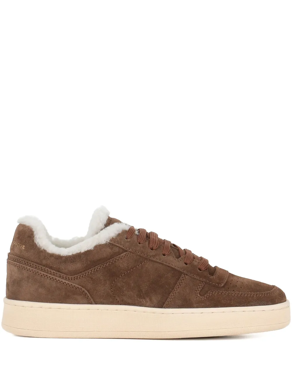 Officine Creative shearling-lining suede sneakers Brown