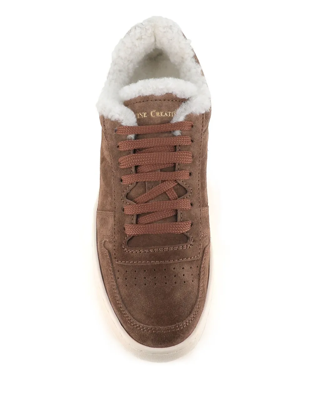 Officine Creative shearling-lining suede sneakers Brown