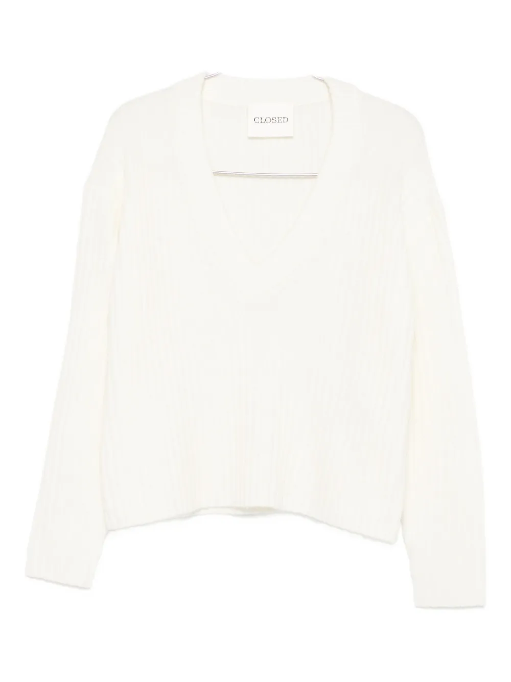 Closed v-neck sweater Beige