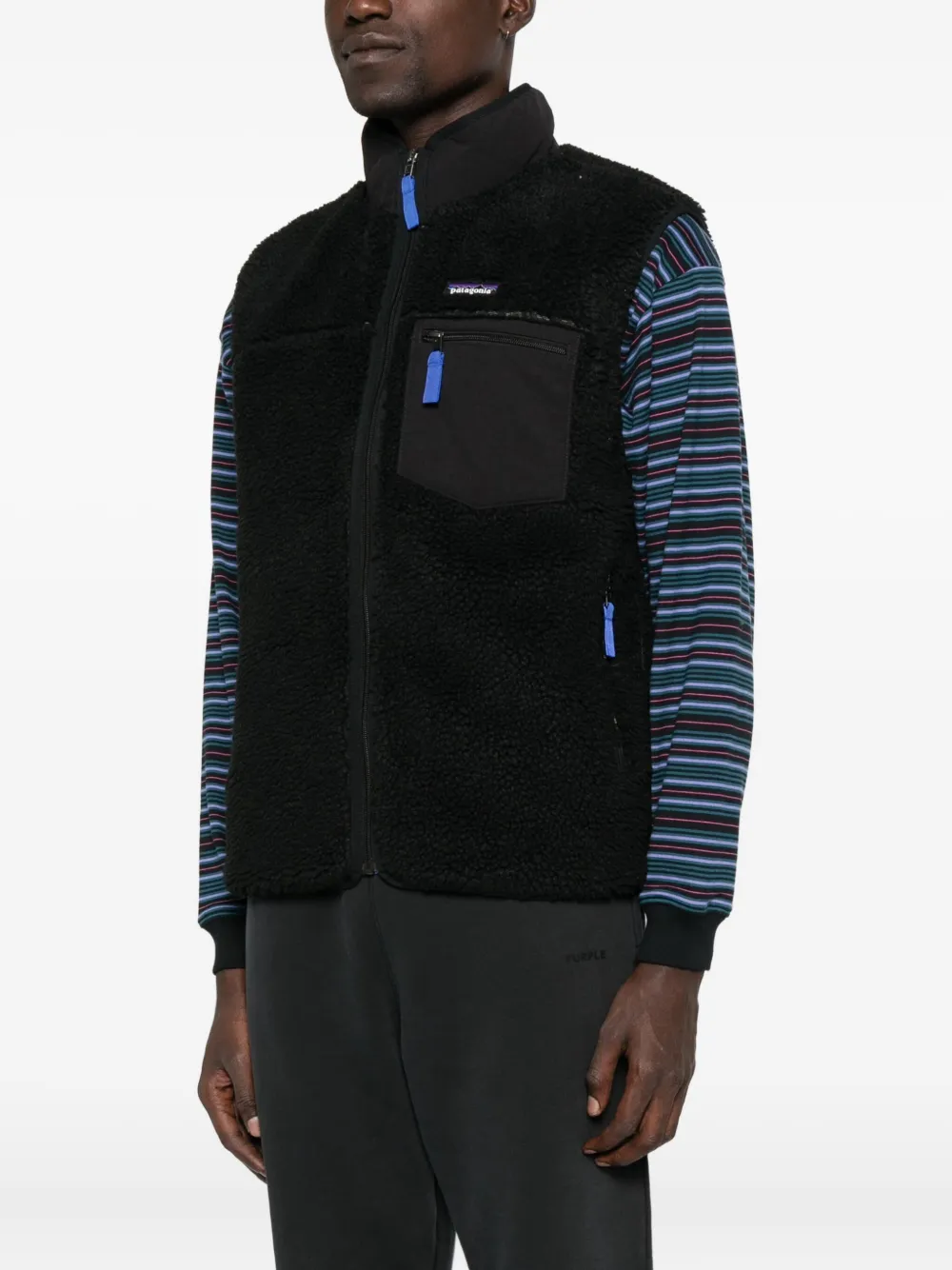 Patagonia Retro-X fleece zip-up vest Zwart