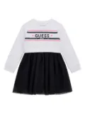 guess kids sweatshirt tulle dress - White