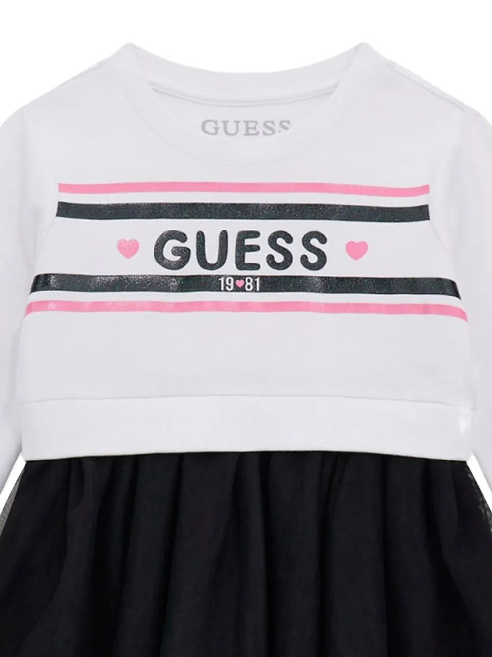 guess kids sweatshirt tulle dress Wit