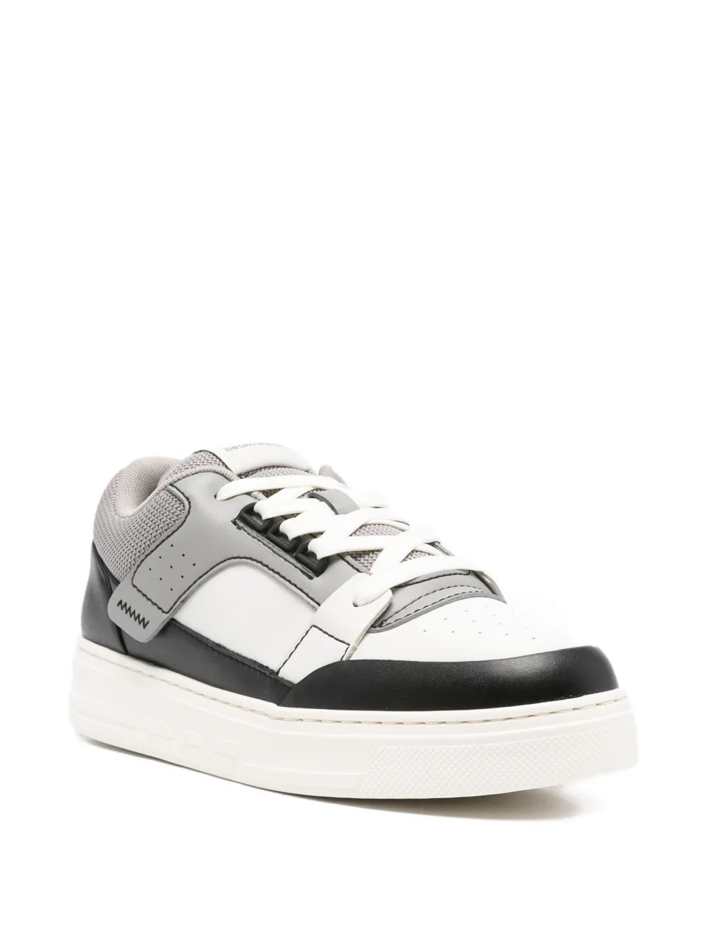 Emporio Armani lace-up leather sneakers White