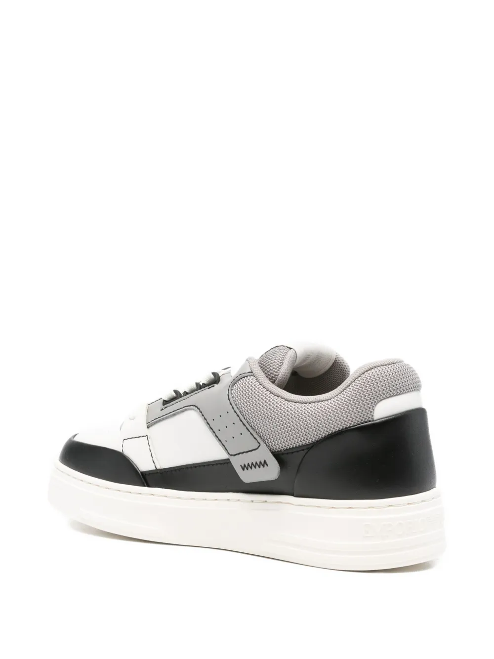 Emporio Armani lace-up leather sneakers White