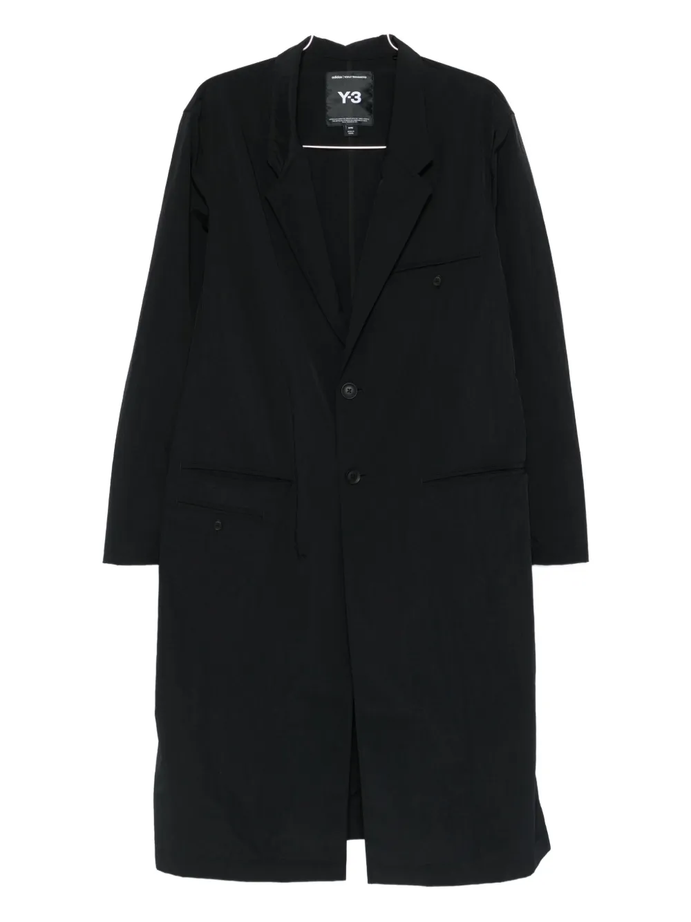 Y-3 welt-pockets coat Zwart