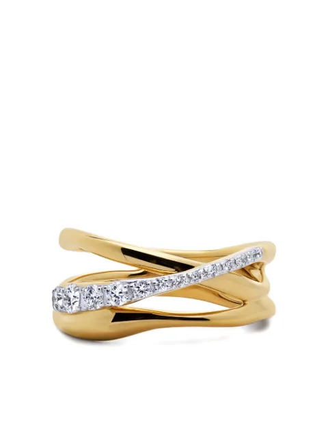 Monica Vinader pavé diamond crossover ring