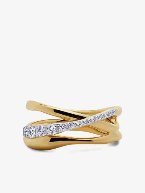 Monica Vinader anillo con diamantes en pavé