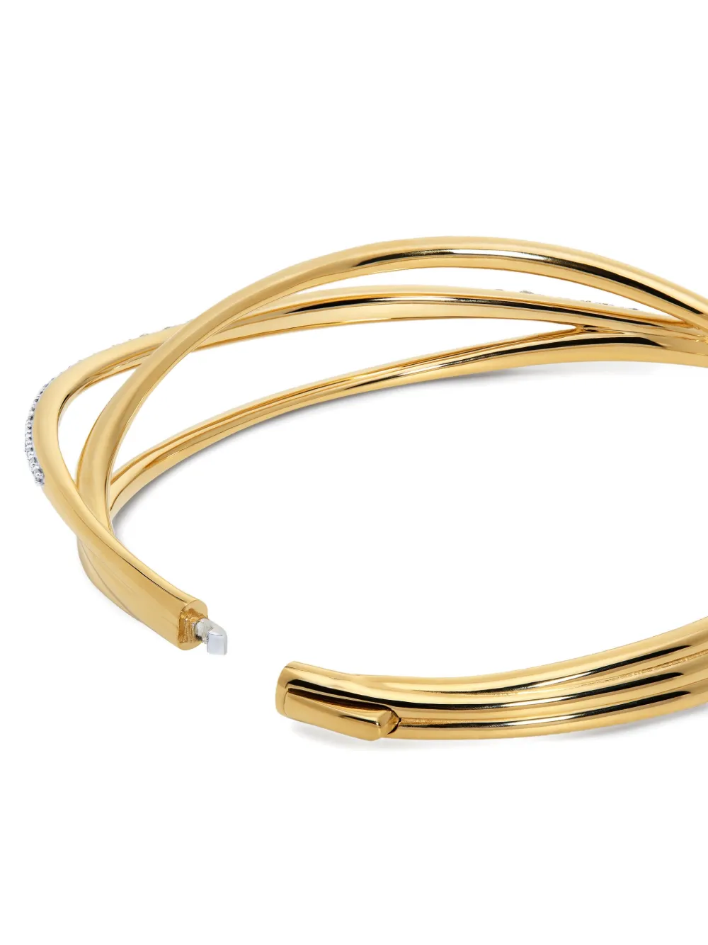 Monica Vinader Nura Diamond Bangle Bracelet In Brown