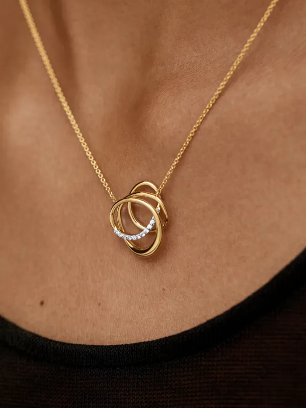 Monica Vinader interlocking-circles Diamond Necklace | Gold | FARFETCH