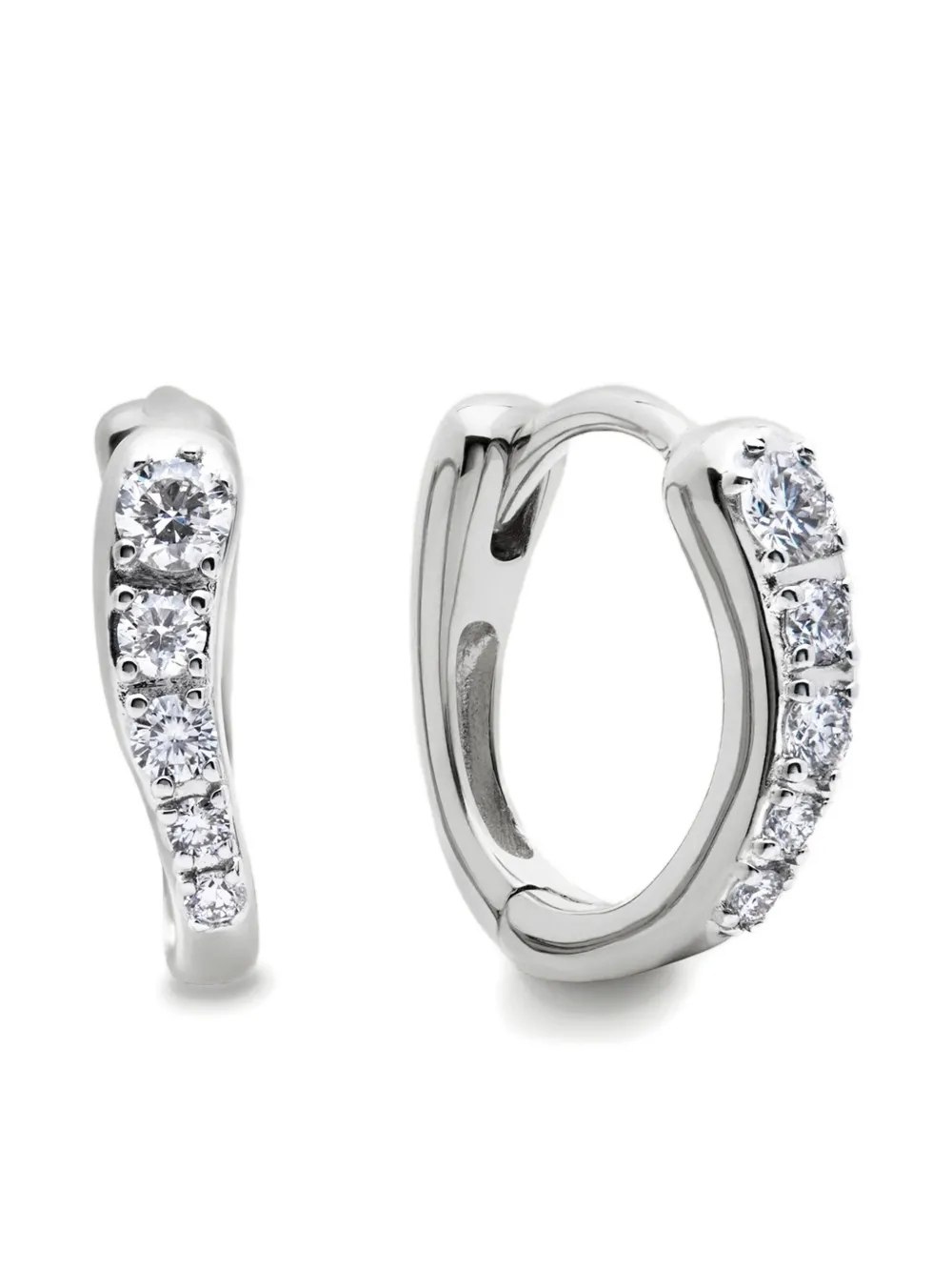 Monica Vinader Orecchini con diamanti - Argento