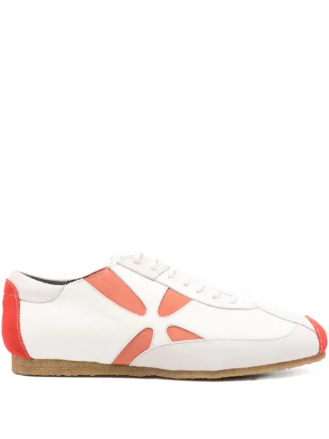 Stefan Cooke leather flower-detail sneakers