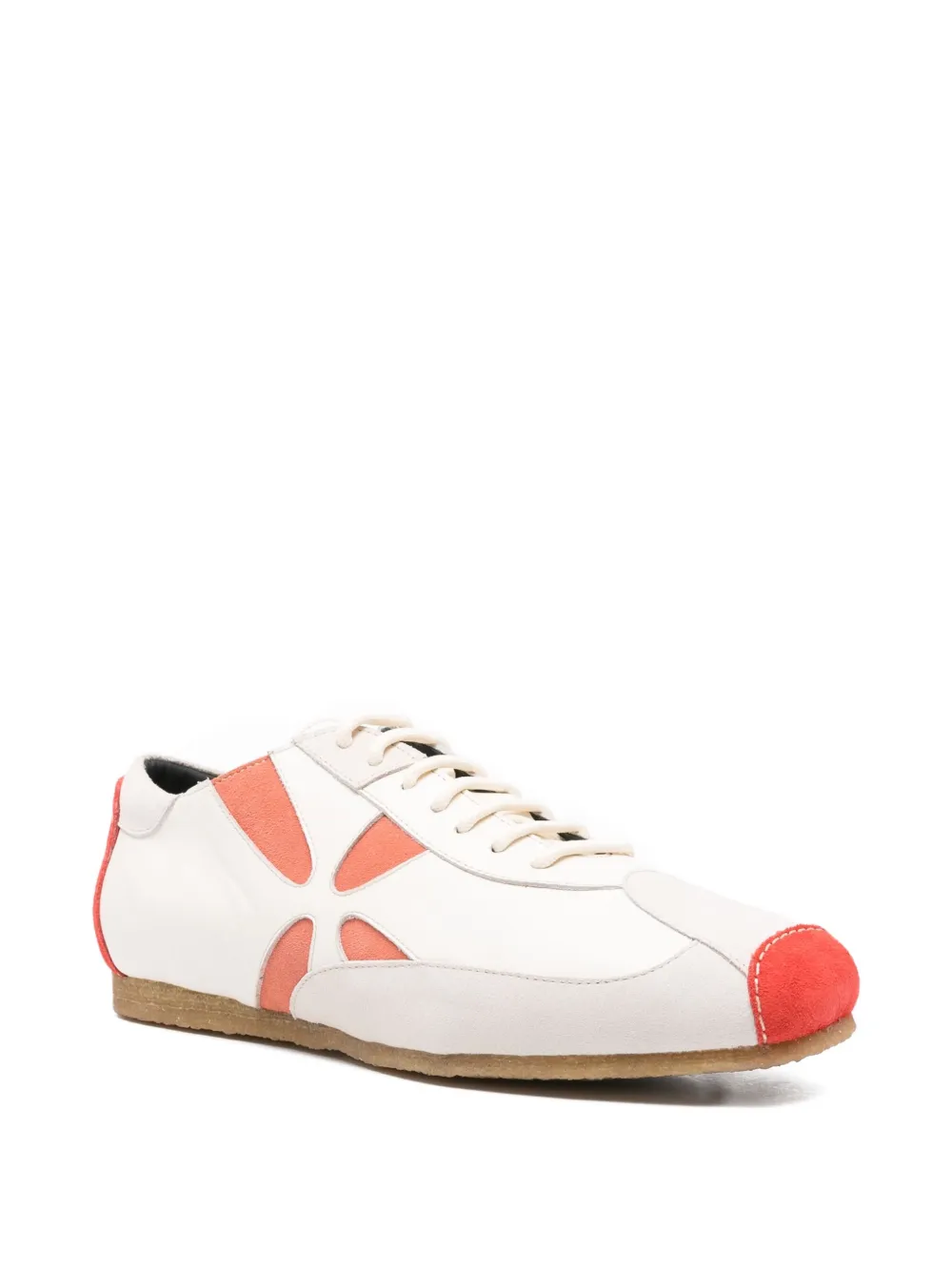 Stefan Cooke leather flower-detail sneakers | Low-Tops | Image 2