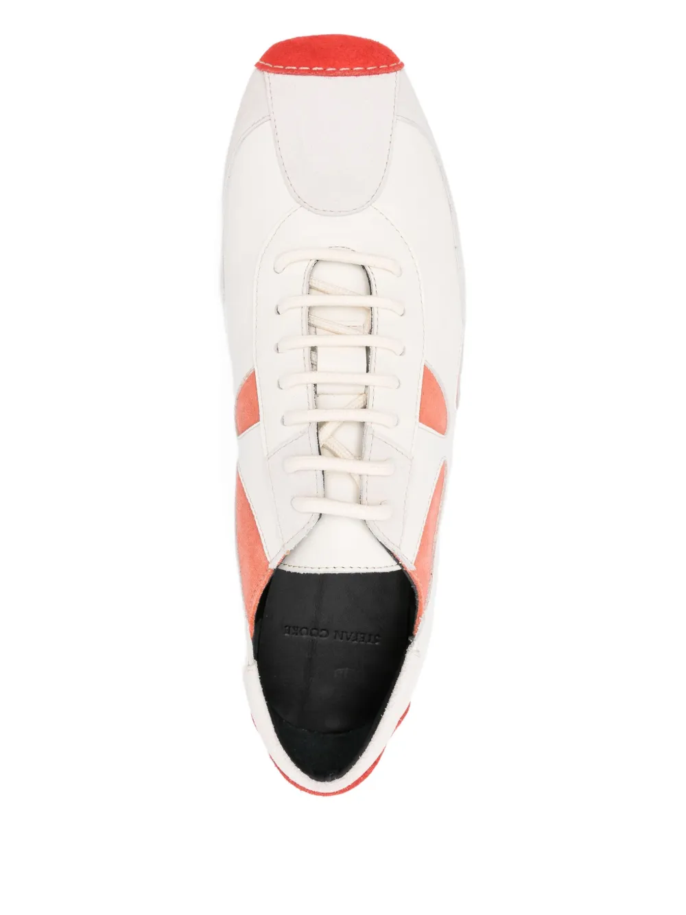 Stefan Cooke Leren sneakers met bloemdetail Beige