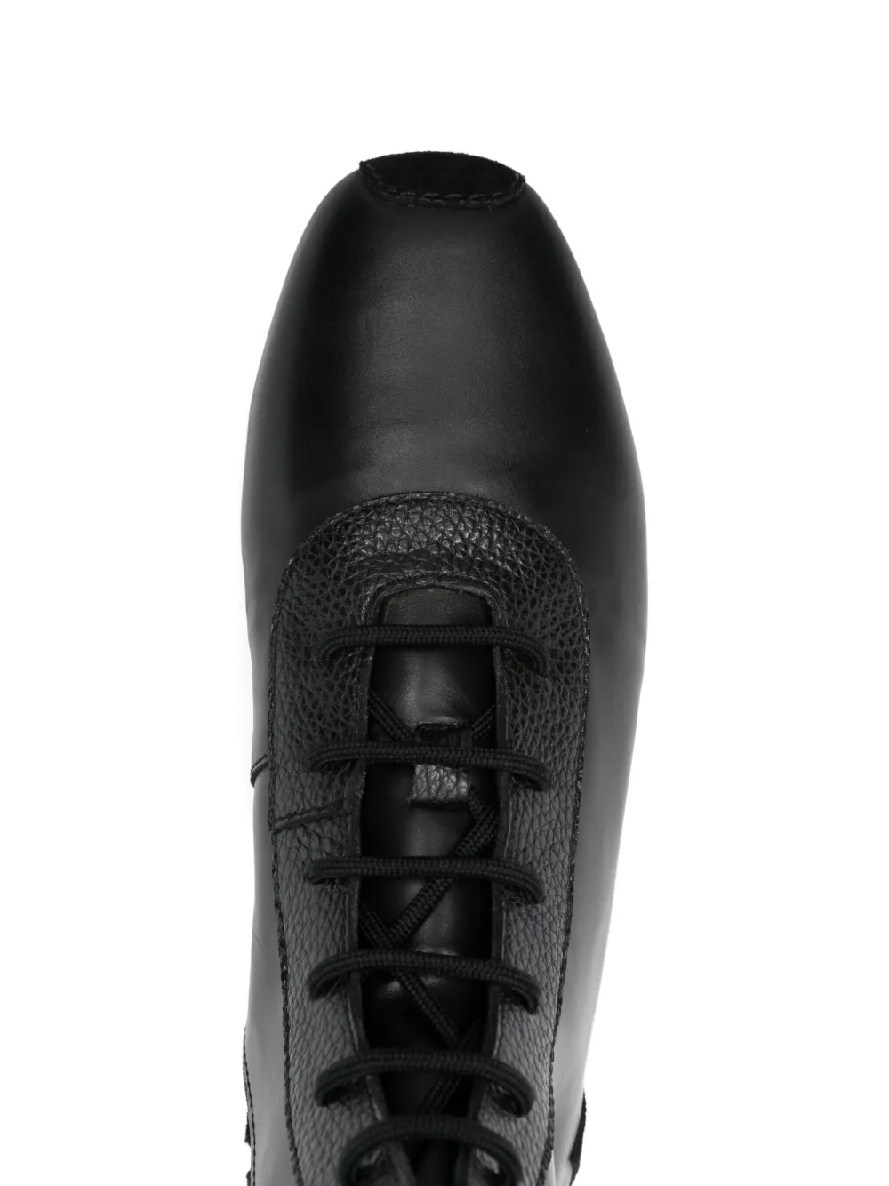 Stefan Cooke lace-up leather sneakers Black