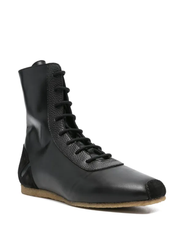 Stefan Cooke レースアップ レザースニーカー | ブラック | FARFETCH JP