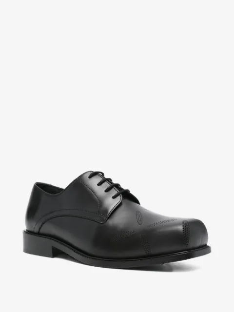 Stefan Cooke slashed square toe derby shoes