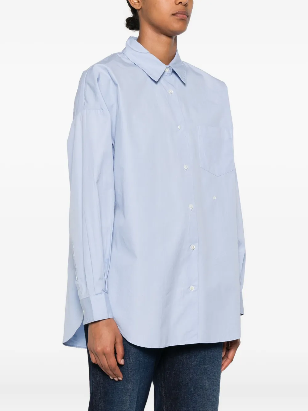 Bellerose Button-fastening Pocket Shirt In Blue