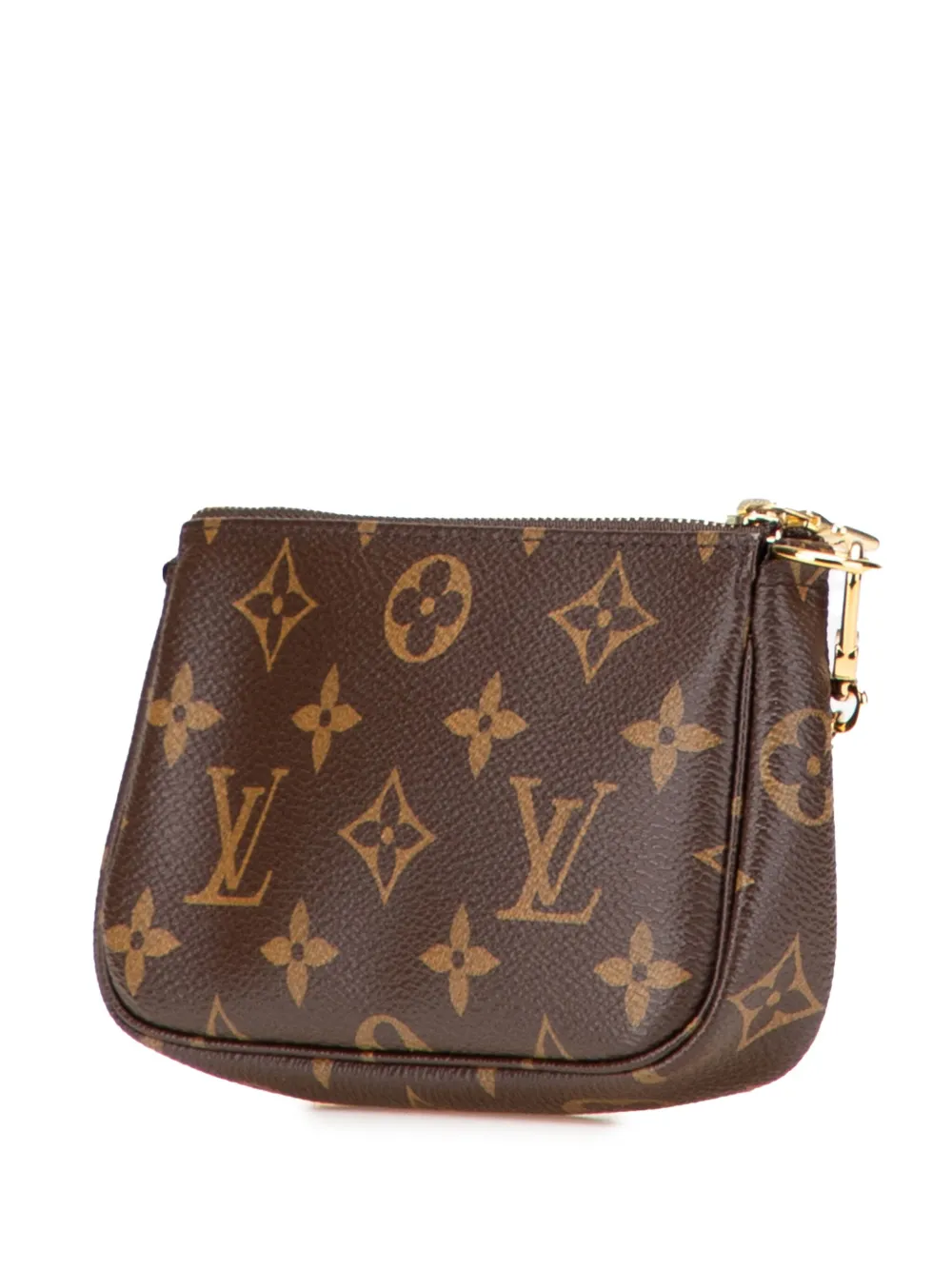 Pre-owned Louis Vuitton 2022 Monogram Mini Pochette Accessoires Handbag In Brown
