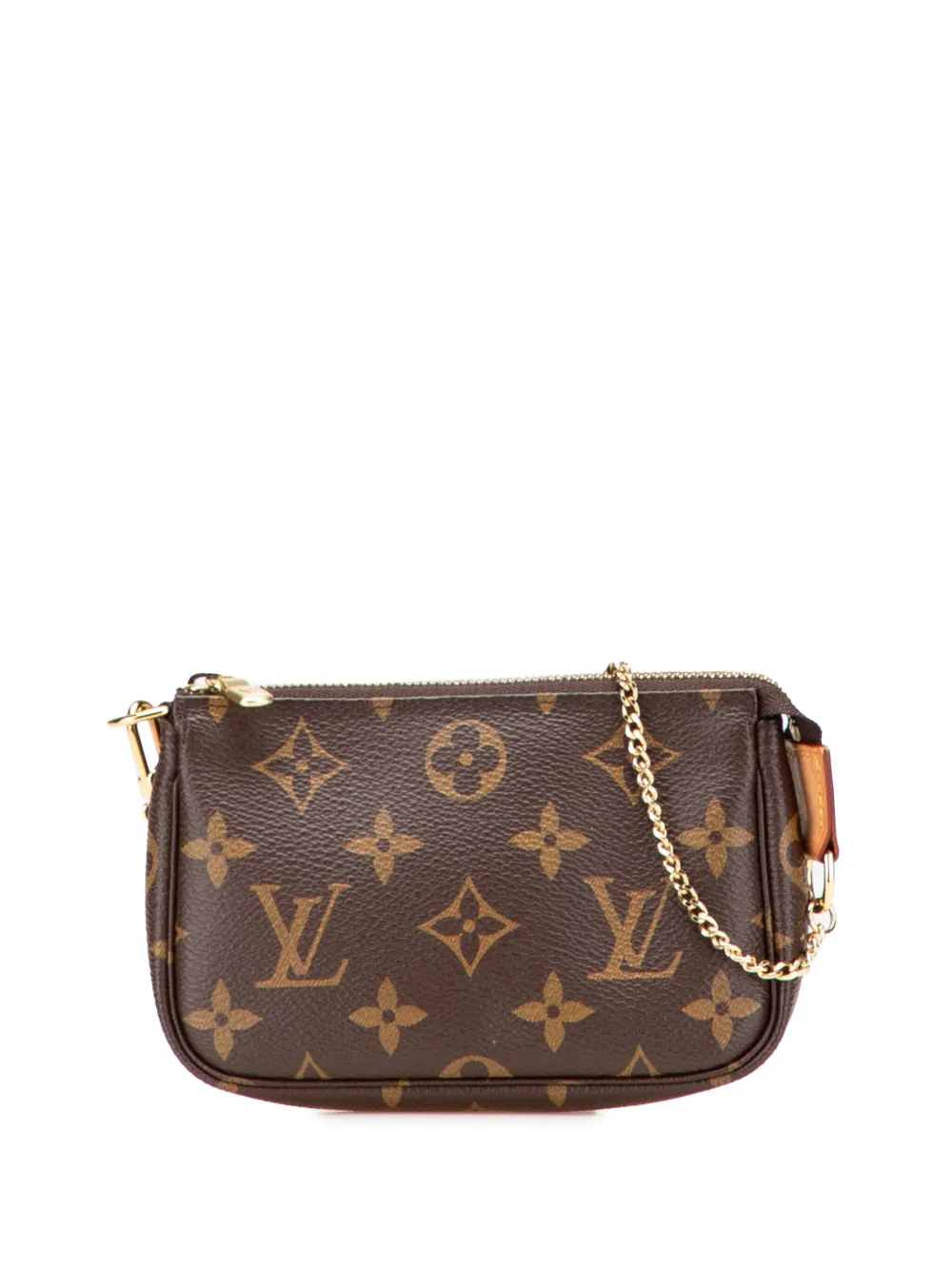Pre-owned Louis Vuitton 2022 Monogram Mini Pochette Accessoires Handbag In Brown