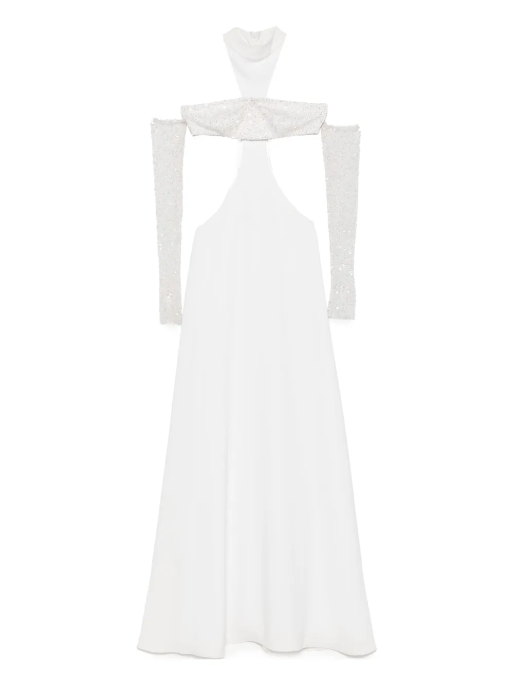 Vestiaire d'un Oiseau Libre Evangeline sequin-embellished cut-out dress | White | Image 1