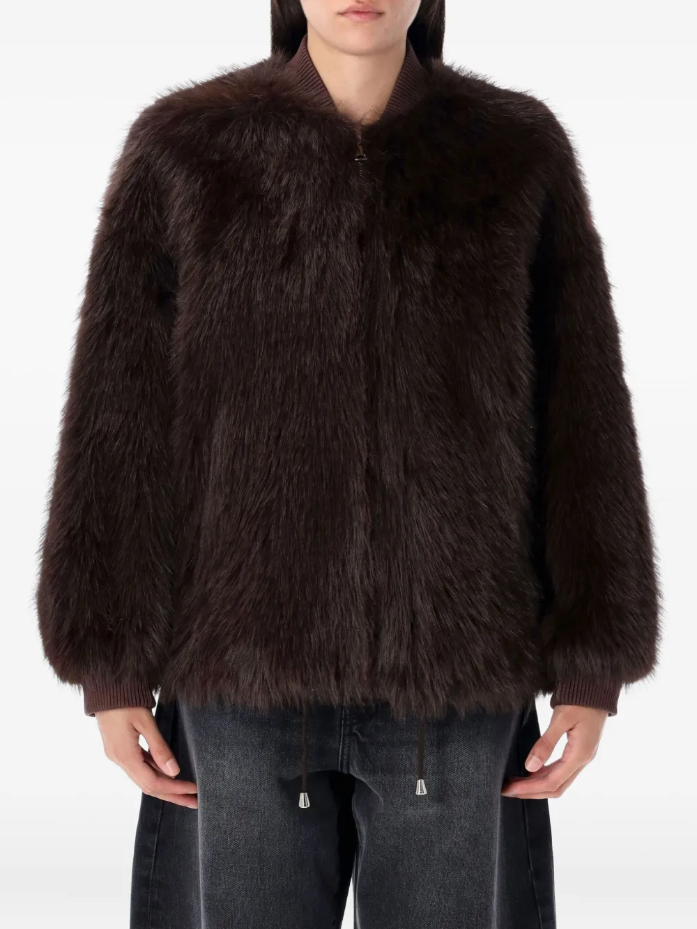 Sword faux-fur jacket