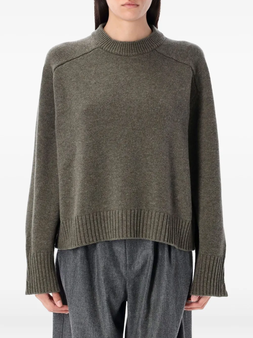 ribbed-hem sweater