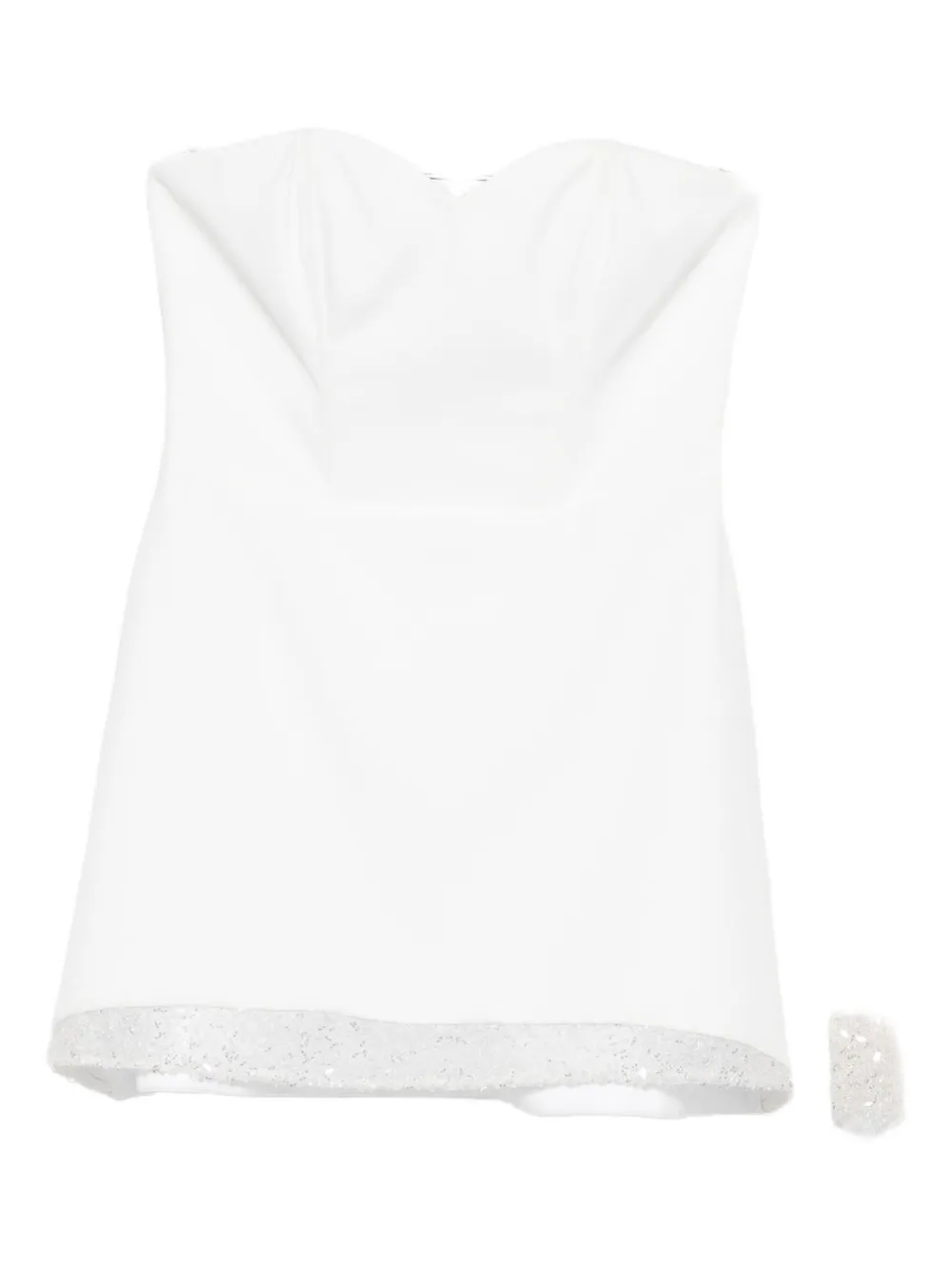Vestiaire D'un Oiseau Libre Embellished Off-the-shoulder Dress In White