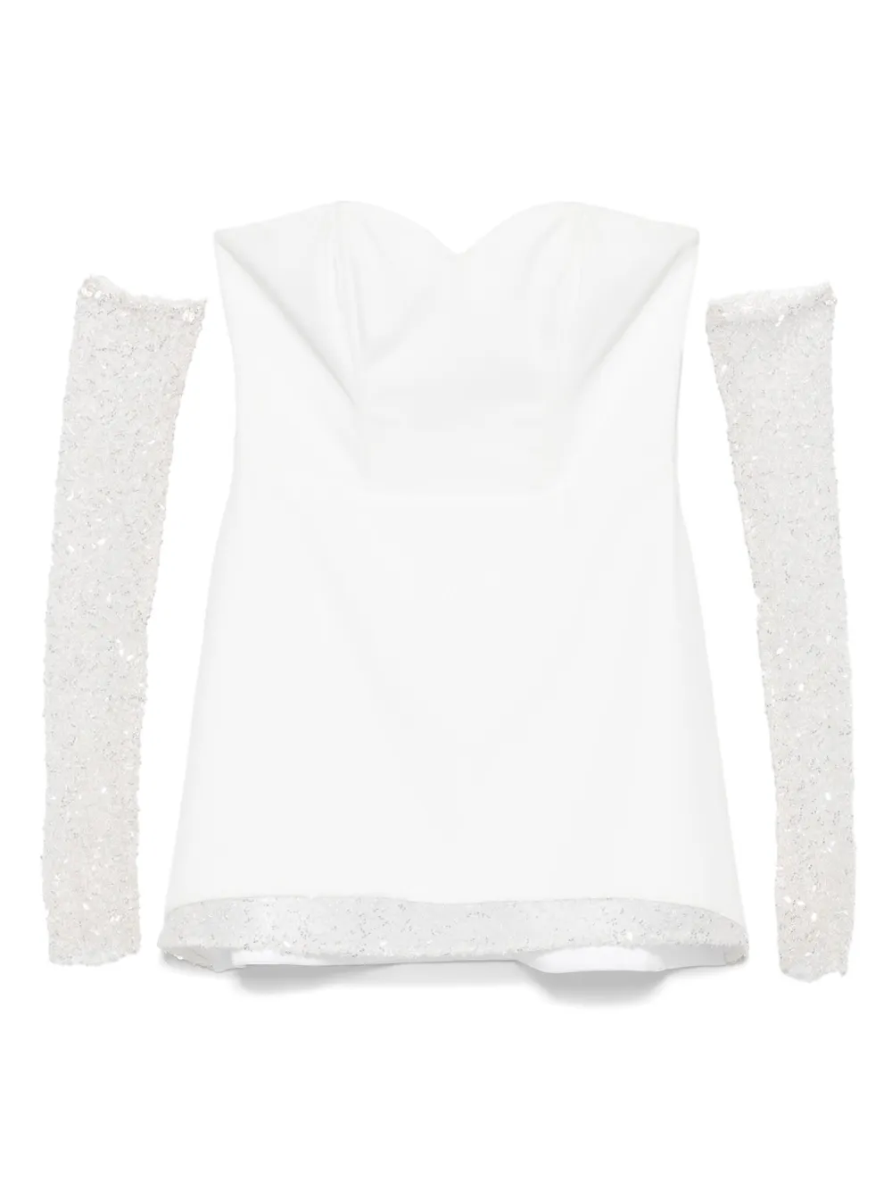 Vestiaire d'un Oiseau Libre embellished off-the-shoulder dress | White | Image 1