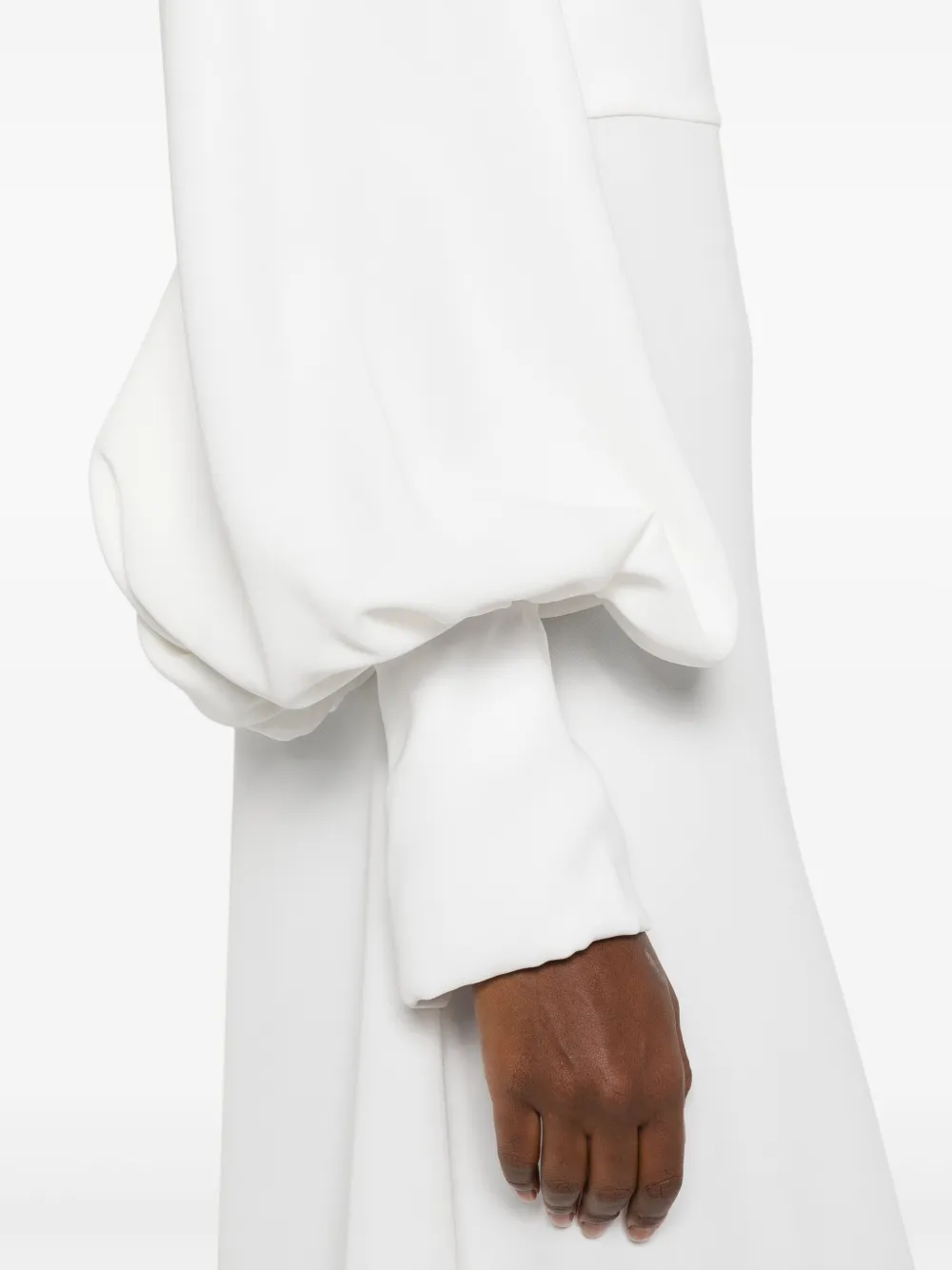 Vestiaire d'un Oiseau Libre Venice midi-jurk met V-hals Wit