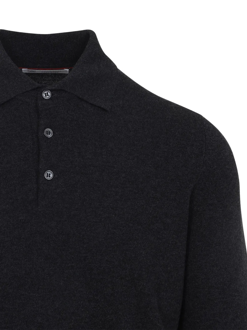 Brunello Cucinelli Poloshirt met lange mouwen Grijs