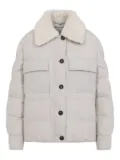 Brunello Cucinelli fur-collar jacket - Grey