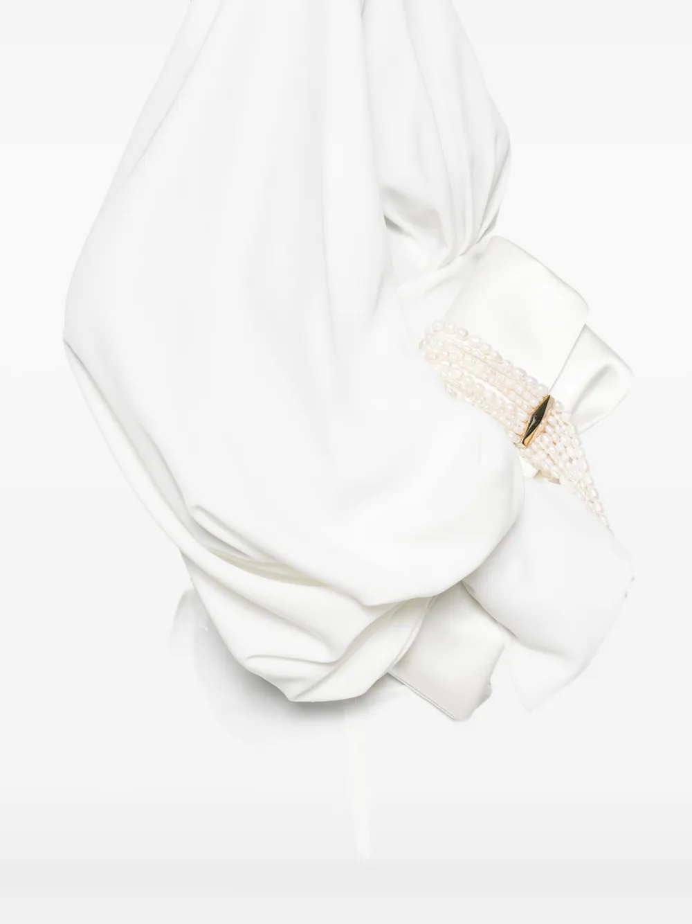 Vestiaire d'un Oiseau Libre Pearl maxi-jurk met hoge hals Wit