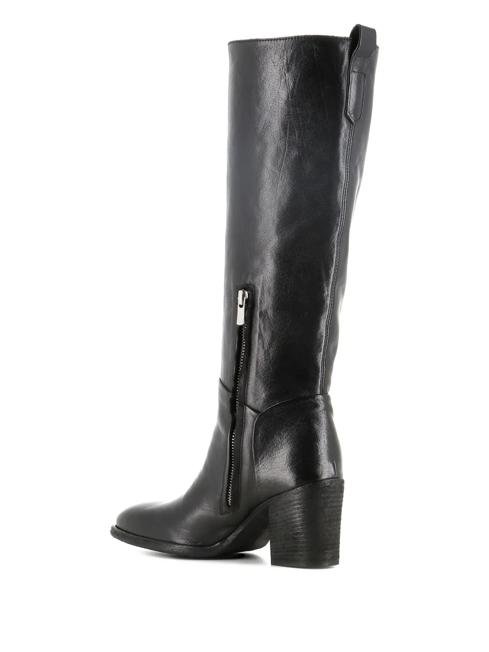 Officine Creative leather block-heel boots Black