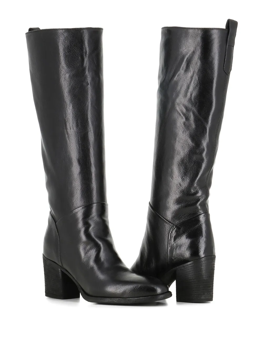 Officine Creative leather block-heel boots Black