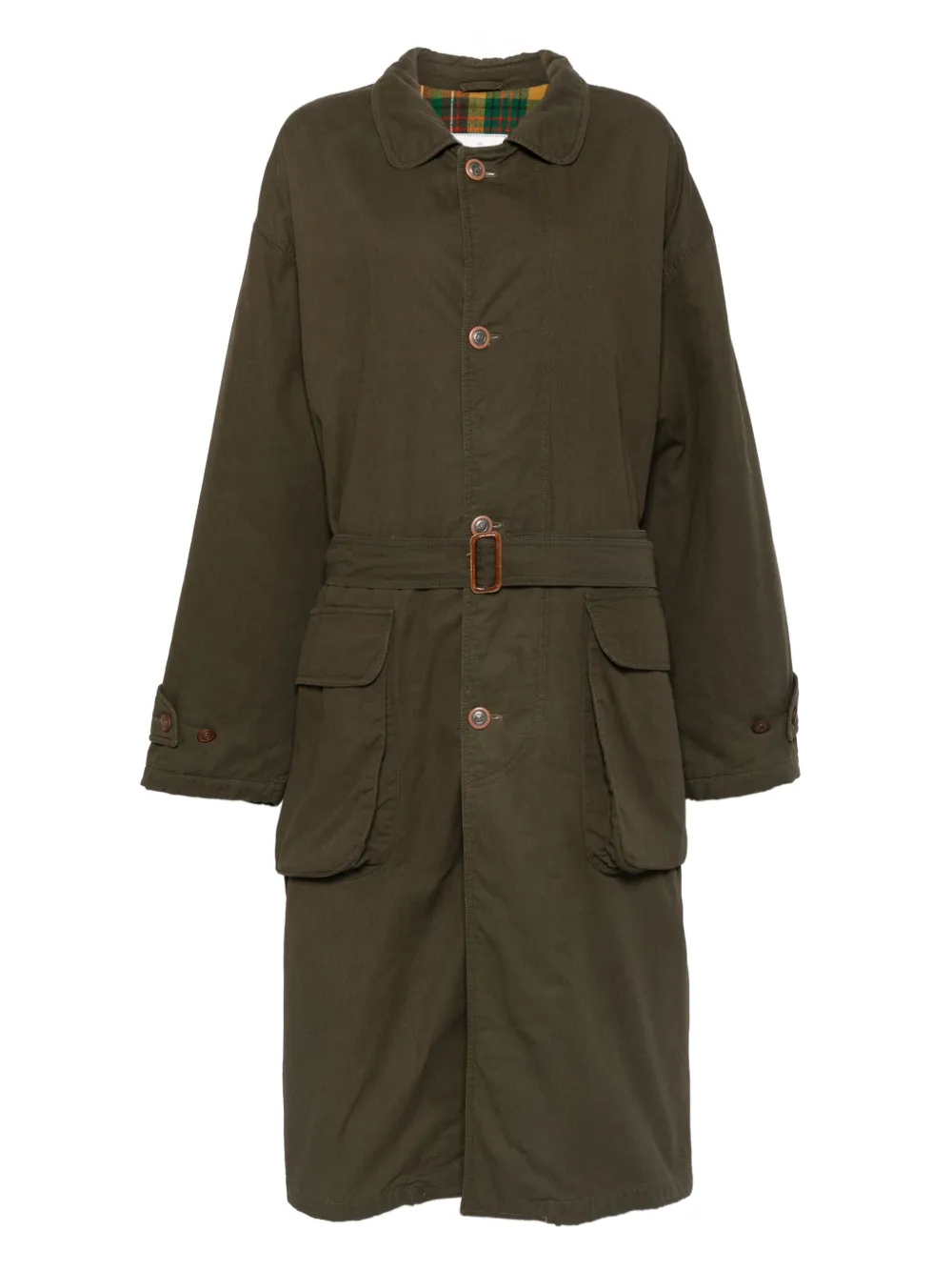 C.P. Company Pre-Owned 1990s belted coat | Green | Image 1
