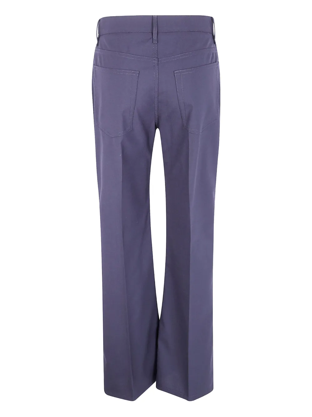 Seventy Flared Wool Trousers In Blue