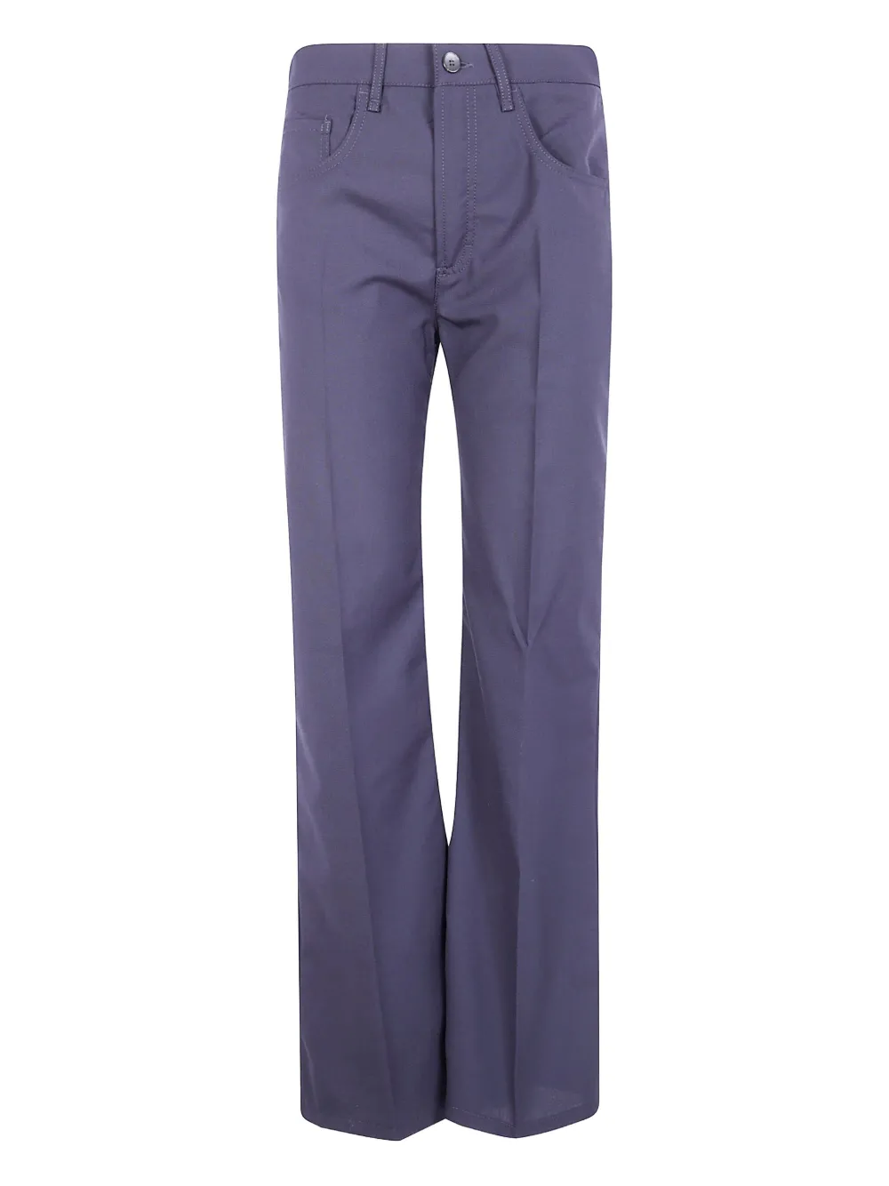 Seventy Flared Wool Trousers In Blue